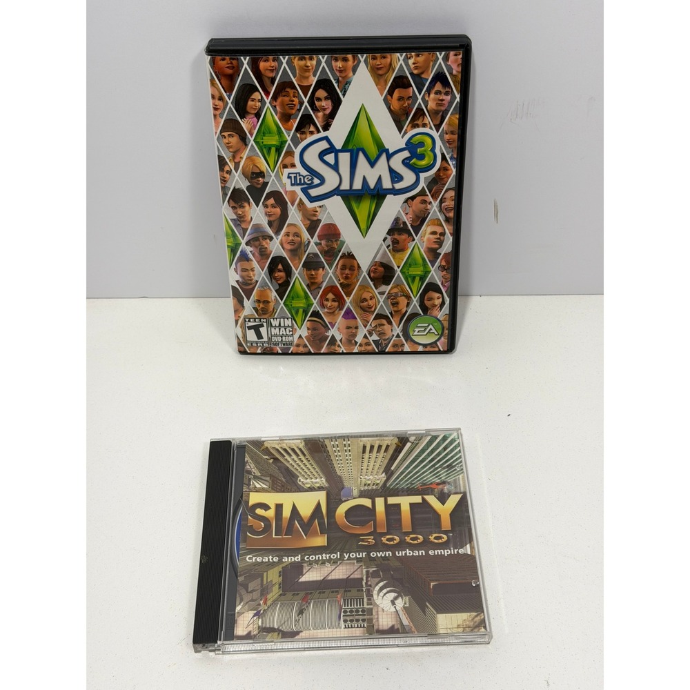 The Sims 3 and SimCity 3000 PC Game Bundle EA Maxis Simulation Strategy Disc Set